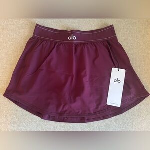 ALO Yoga Burgundy Match Point Tennis Skirt